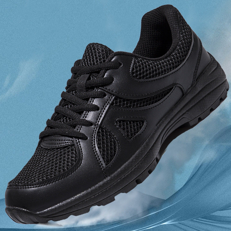 Training Shoes Men's Black Physical Training Shoes Ultra Light Breathable Outdoor Running Shoes Non-Slip Soft Bottom Security Rescue Shoes