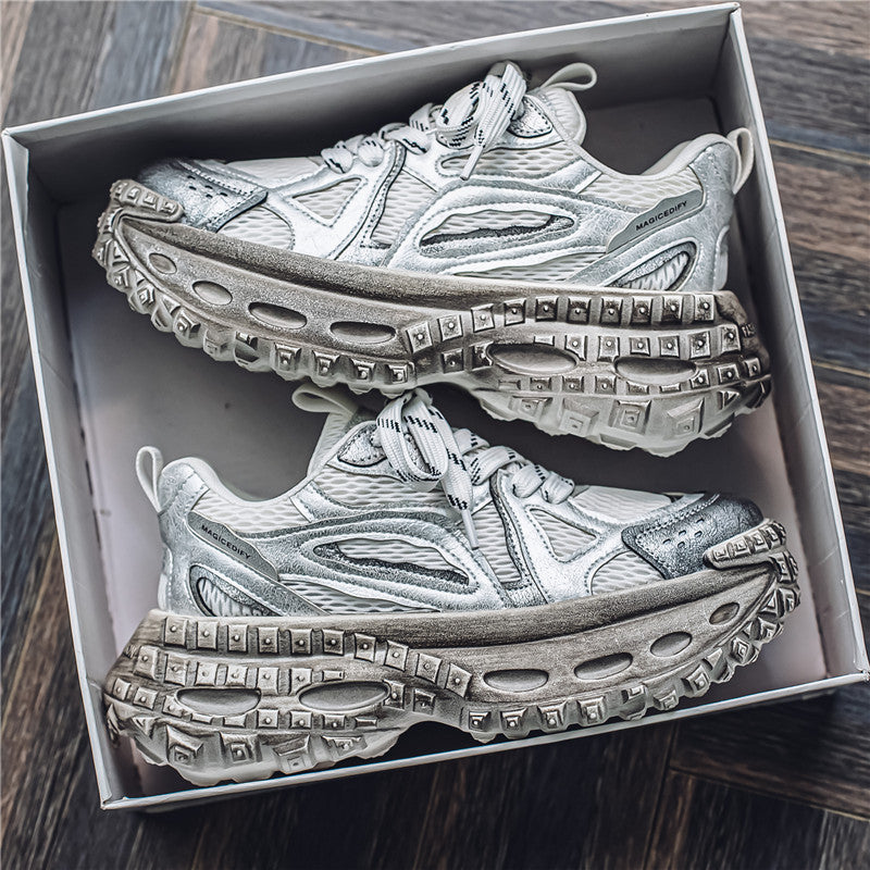 Retro Dad Shoes, Men's Shoes, Cross-Border New Casual Running Shoes, Youth Four-Season Thick-Soled Trendy Shoes, Dirty Sneakers