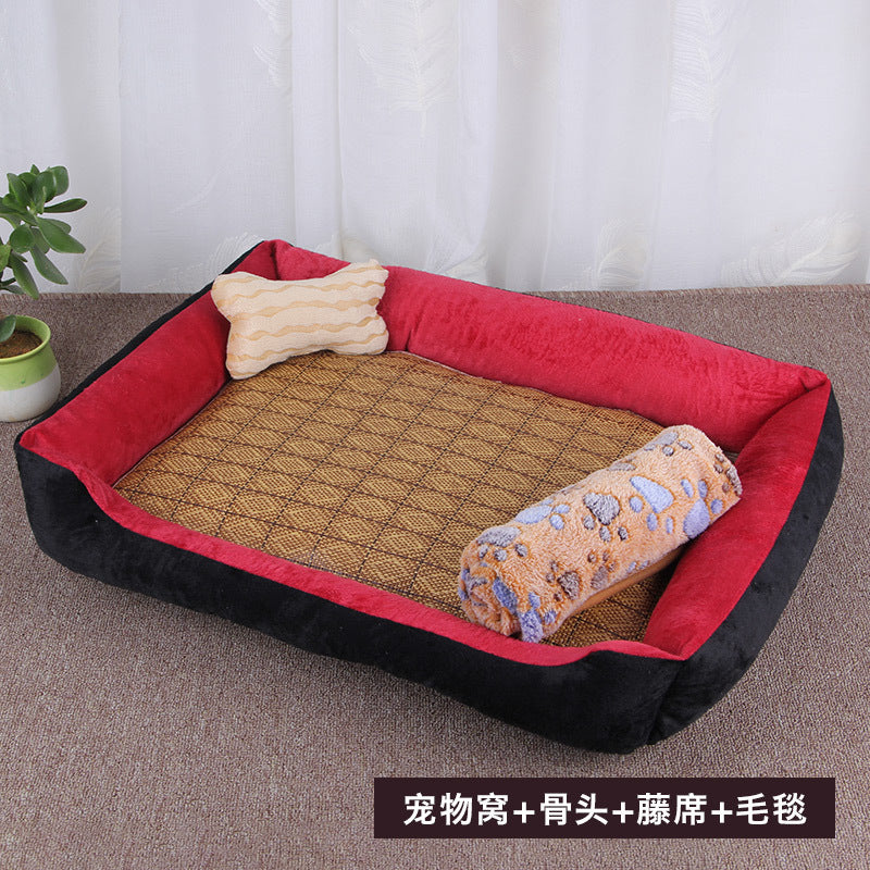 Factory spot dog kennel small, medium and large dog warm dog kennel Net Red pet kennel dog bed dog mat pet supplies wholesale