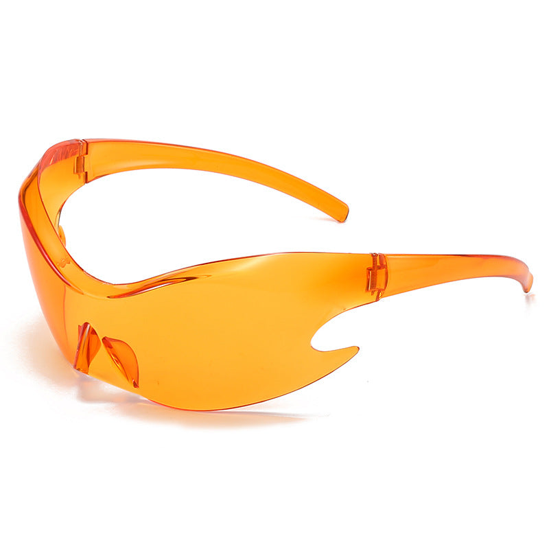 Cross-Border New Sports Sunglasses, European and American Style, Colorful Reflective Cycling Glasses, Hip-Hop Quirky Sunglasses