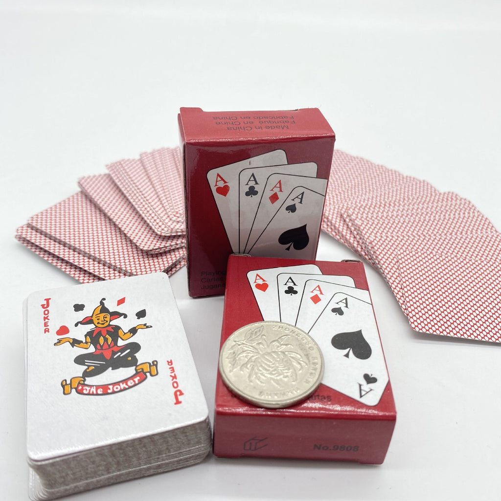Cute Mini Fingertip Playing Cards Children's Card Poker Travel Table Game Cards Pocket Portable Playing Cards