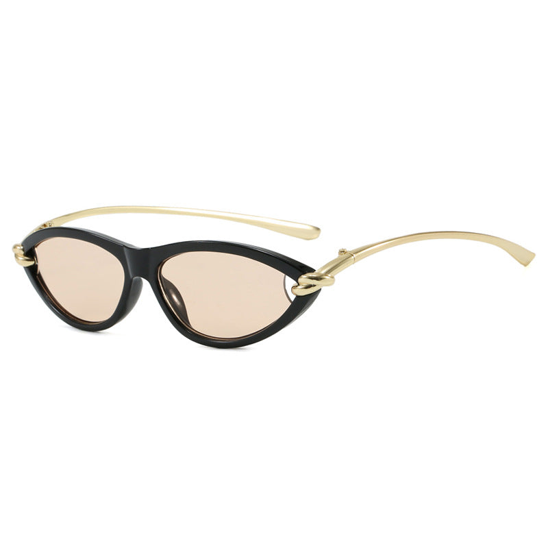 Cat Eye Rope Knot Oval Sunglasses 2025 New European and American Sunglasses High-End Ins Popular Same Style Sunglasses