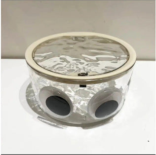 Water Ripple Bathroom Tissue with Lid Storage Box Desktop Hairpin Hairband Rubber Band Storage Fixing Box Transparent Acrylic