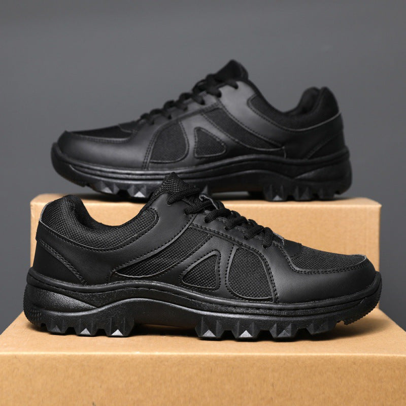 Training Shoes Men's Black Physical Training Shoes Ultra Light Breathable Outdoor Running Shoes Non-Slip Soft Bottom Security Rescue Shoes