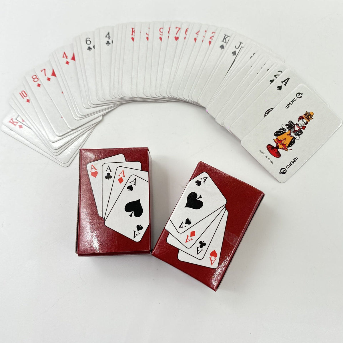 Cute Mini Fingertip Playing Cards Children's Card Poker Travel Table Game Cards Pocket Portable Playing Cards
