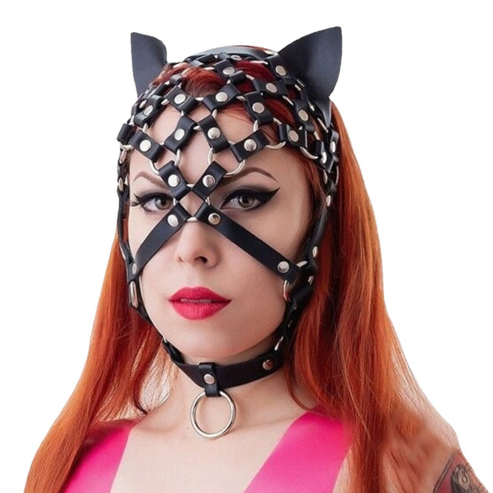 Fun headgear women's supplies sm props binding training mask hollow binding headgear spot wholesale