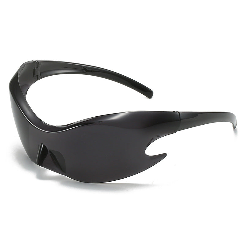 Cross-Border New Sports Sunglasses, European and American Style, Colorful Reflective Cycling Glasses, Hip-Hop Quirky Sunglasses