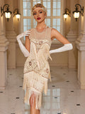 1920S Retro Prom Dress Skirt Embroidery Tassel Prom Party Sequin Beading Mesh Fashion Dress