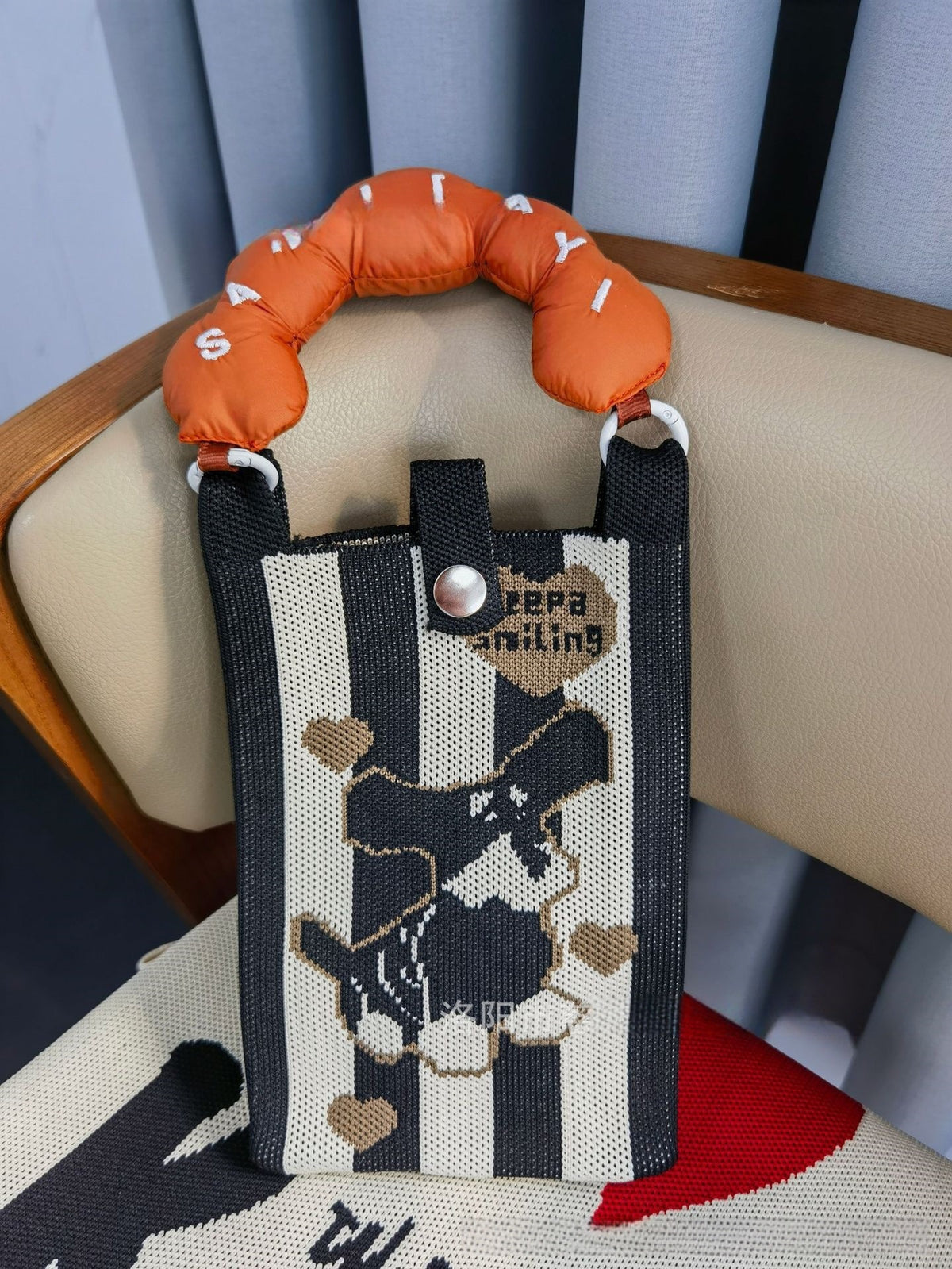 Plaid Mobile Phone Bag Women's Crossbody Bag Mini Small Bag Small and Cute Lightweight Four Seasons Handbag Knitted Bag