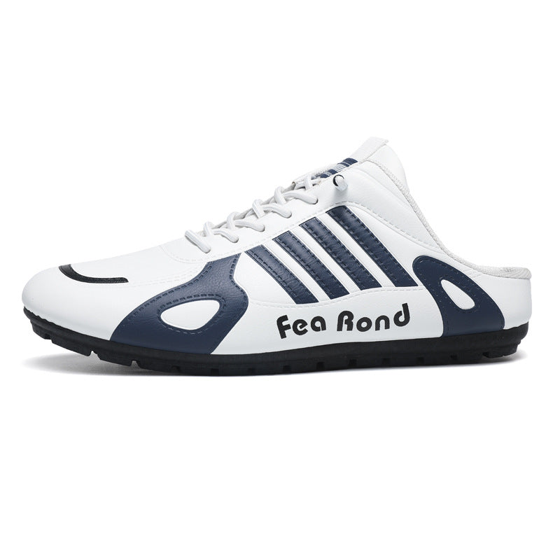 Cross-Border Men's Shoes 2025 Summer Forrest Gump Shoes Trendyy Casual Breathable Lazy Driving Non-Slip Heelless Half-Panel Shoes