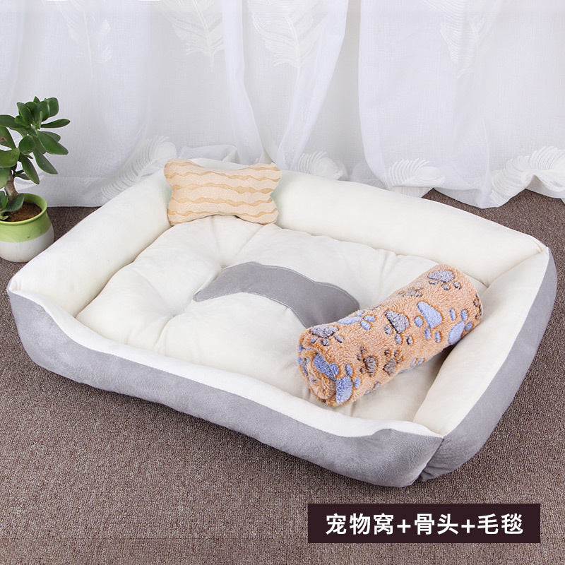Factory spot dog kennel small, medium and large dog warm dog kennel Net Red pet kennel dog bed dog mat pet supplies wholesale