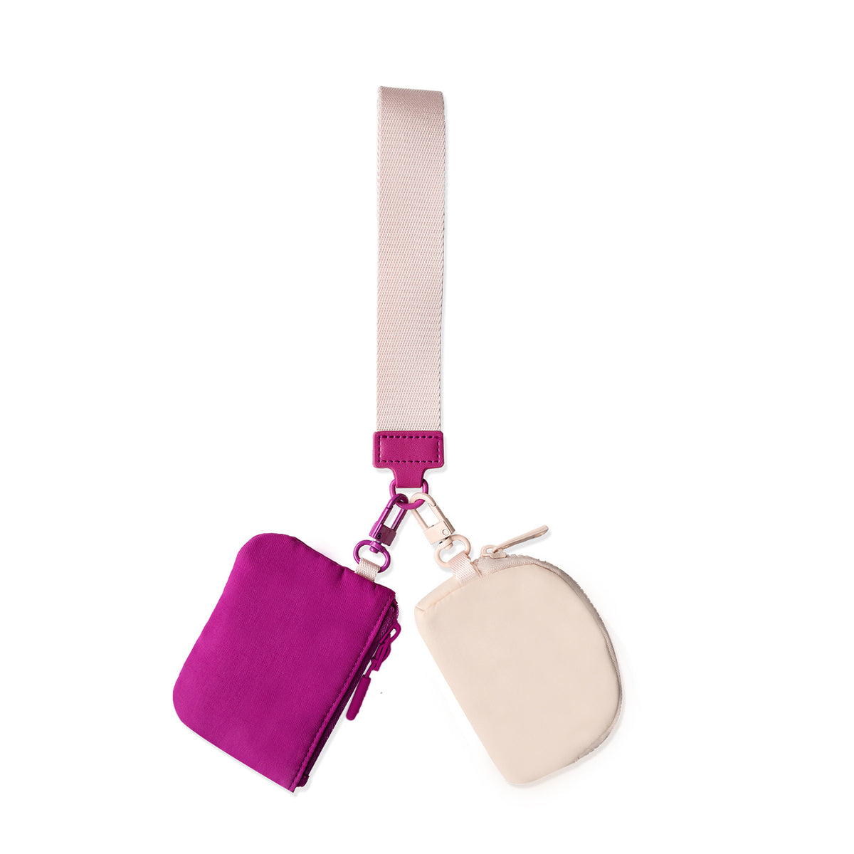 2025 New Lulu Same Style Wrist Bag Portable Lulu Card Bag Bank Card Mini Coin Cosmetics Bag Small Bag