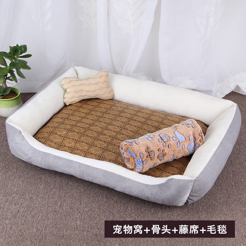 Factory spot dog kennel small, medium and large dog warm dog kennel Net Red pet kennel dog bed dog mat pet supplies wholesale