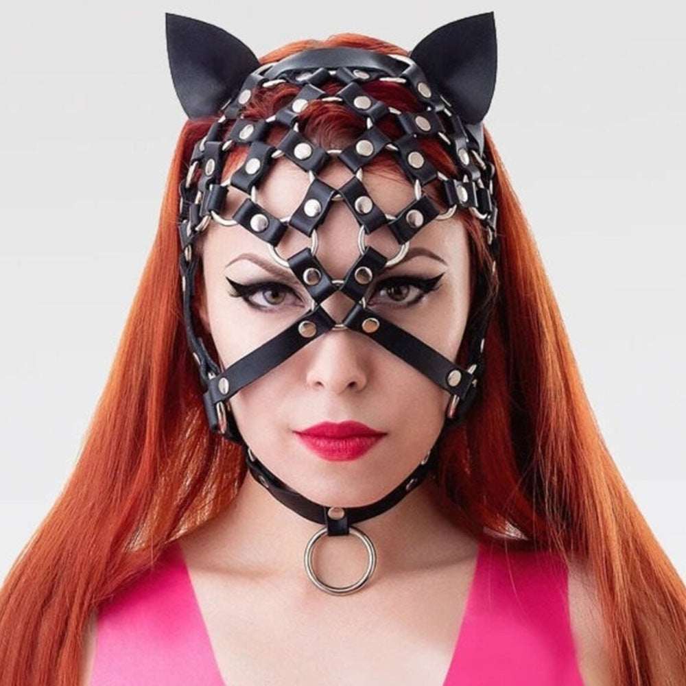 Fun headgear women's supplies sm props binding training mask hollow binding headgear spot wholesale