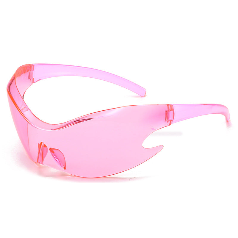 Cross-Border New Sports Sunglasses, European and American Style, Colorful Reflective Cycling Glasses, Hip-Hop Quirky Sunglasses