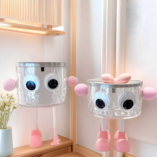Water Ripple Bathroom Tissue with Lid Storage Box Desktop Hairpin Hairband Rubber Band Storage Fixing Box Transparent Acrylic