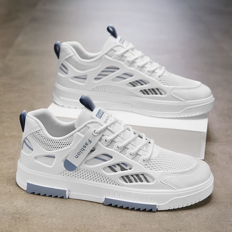 Breathable Mesh Shoes Men's Trendy All-match White Shoes Student Sports Casual Sneakers Trendy Shoes 2025 Summer New