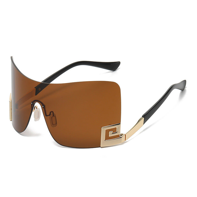 6011 European and American large frame one-piece sunglasses 2023 cross-border y2g personality wild sunglasses wholesale sunglasses