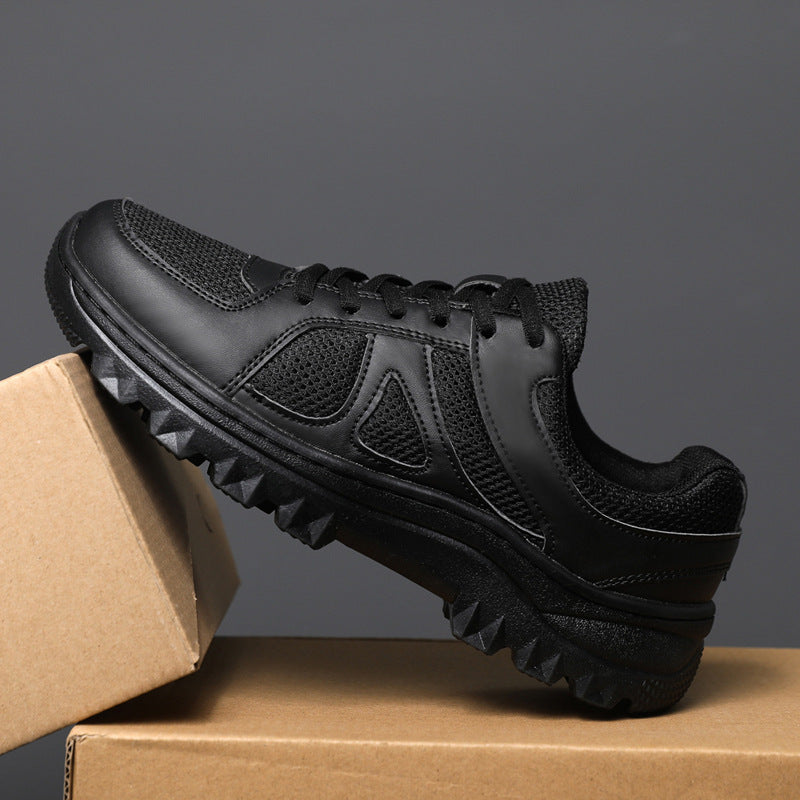 Training Shoes Men's Black Physical Training Shoes Ultra Light Breathable Outdoor Running Shoes Non-Slip Soft Bottom Security Rescue Shoes