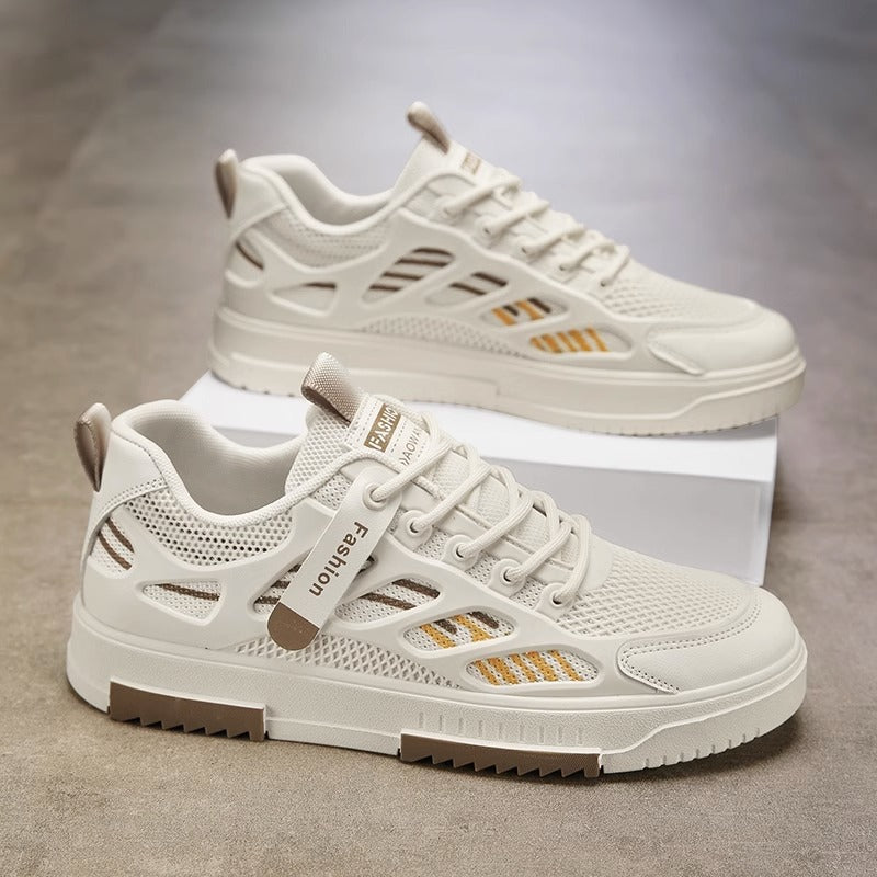 Breathable Mesh Shoes Men's Trendy All-match White Shoes Student Sports Casual Sneakers Trendy Shoes 2025 Summer New