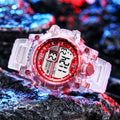 Electronic watch wholesale transparent strap waterproof electronic watch color luminous youth outdoor fashion student watch
