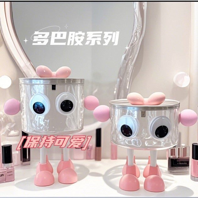 Water Ripple Bathroom Tissue with Lid Storage Box Desktop Hairpin Hairband Rubber Band Storage Fixing Box Transparent Acrylic