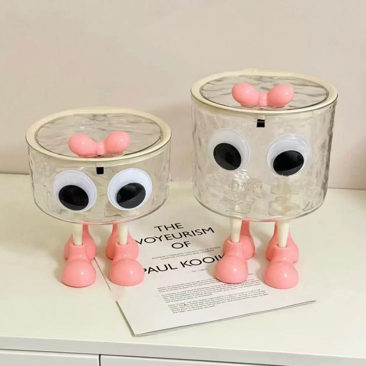 Water Ripple Bathroom Tissue with Lid Storage Box Desktop Hairpin Hairband Rubber Band Storage Fixing Box Transparent Acrylic