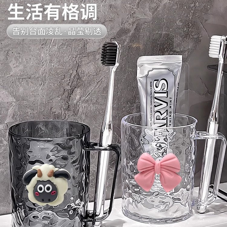 Light Luxury Simple Wash Cup Toothbrush Cup Couple's Set Mouthwash Cup Household Brush Cup Tooth Cage Children's Dental Cup