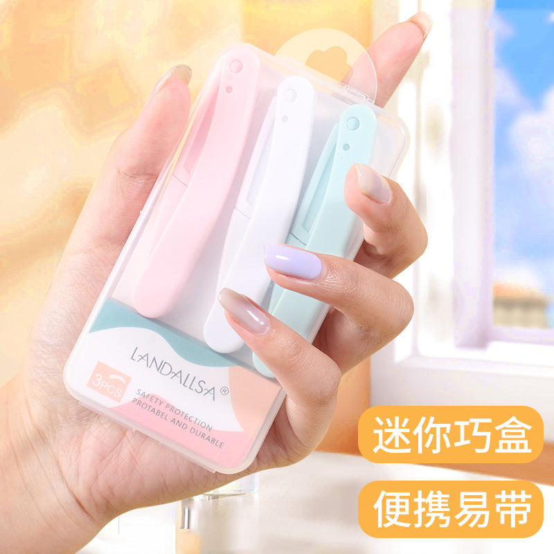 Folding eyebrow knife eyebrow knife women's anti-scratch beginner beauty makeup tool can replace the blade a generation of hair