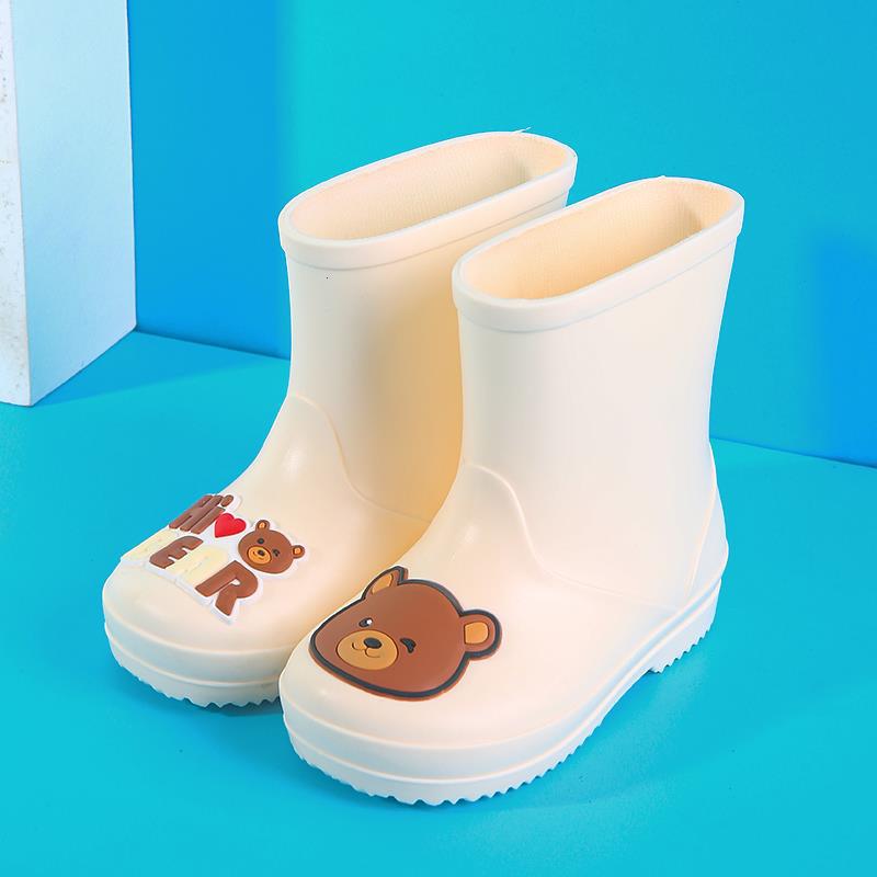 Children's Rain Boots Wholesale Kindergarten Baby New Girls Non-Slip Waterproof Rain Boots Drawstring Boys Water Shoes Cartoon Winter