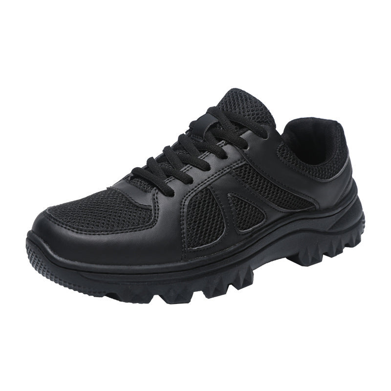 Training Shoes Men's Black Physical Training Shoes Ultra Light Breathable Outdoor Running Shoes Non-Slip Soft Bottom Security Rescue Shoes