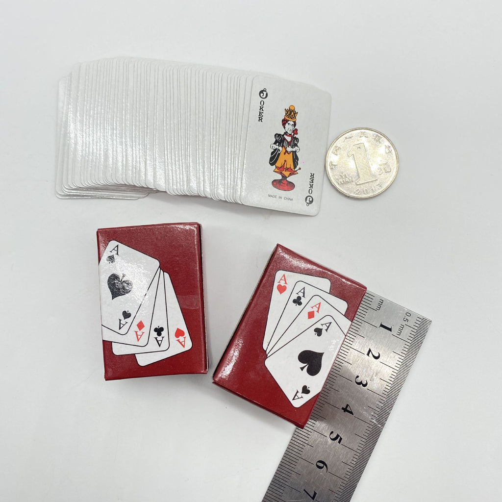 Cute Mini Fingertip Playing Cards Children's Card Poker Travel Table Game Cards Pocket Portable Playing Cards