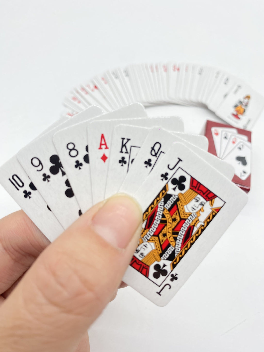 Cute Mini Fingertip Playing Cards Children's Card Poker Travel Table Game Cards Pocket Portable Playing Cards