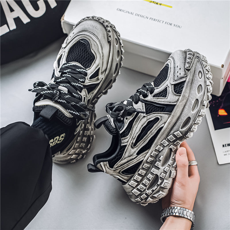 Retro Dad Shoes, Men's Shoes, Cross-Border New Casual Running Shoes, Youth Four-Season Thick-Soled Trendy Shoes, Dirty Sneakers