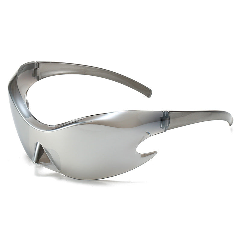 Cross-Border New Sports Sunglasses, European and American Style, Colorful Reflective Cycling Glasses, Hip-Hop Quirky Sunglasses